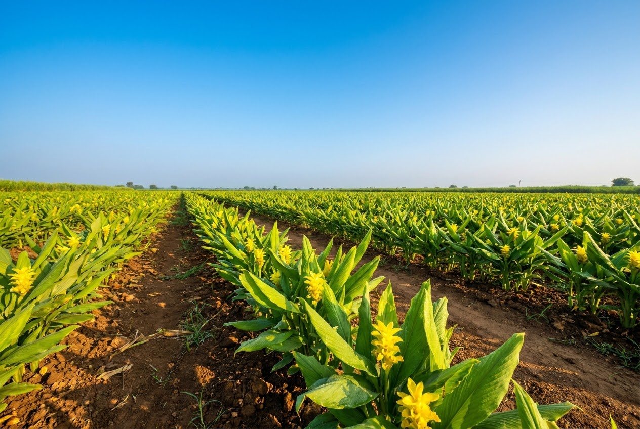 An Indian crop field, one of the growing regions Singhi Exports buys from
